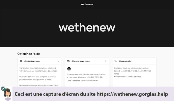 Entrer en contact avec le service client Wethenew
